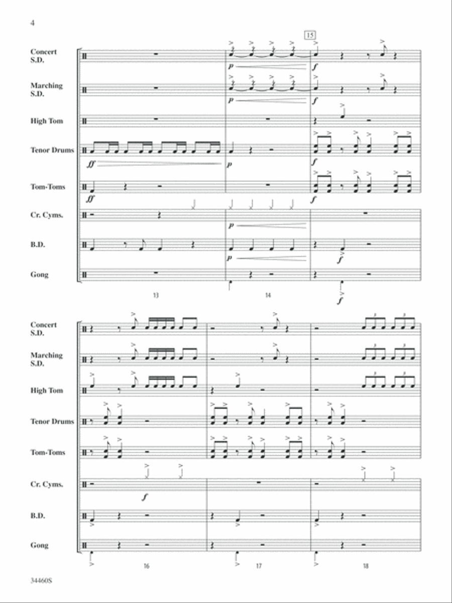 OPENING FAST/PERC ENS: Score Percussion Ensemble scores gallery preview page 4
