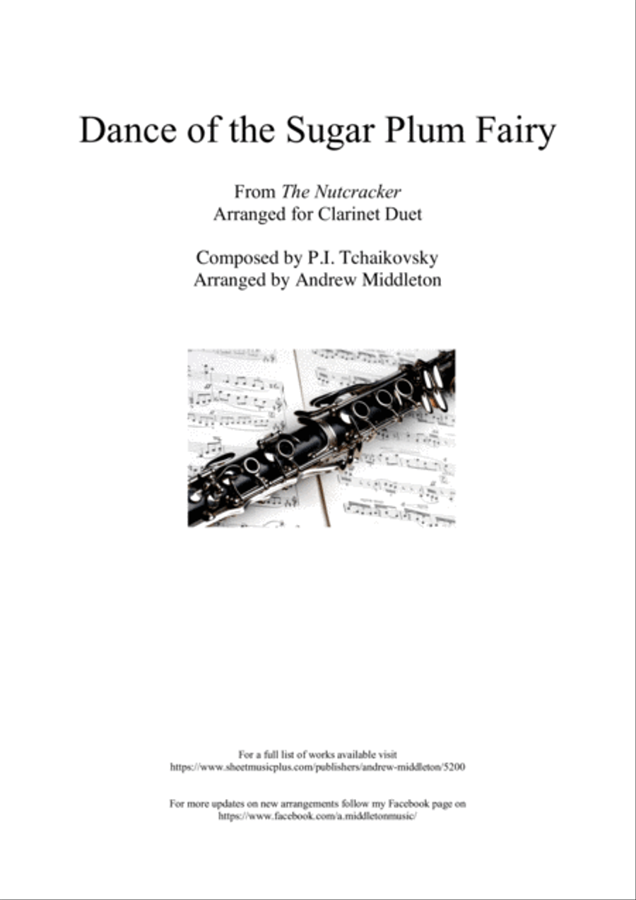 Dance of the Sugar Plum Fairy arranged for Clarinet Duet Clarinet Duet scores gallery preview page 1