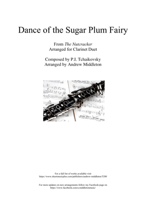 Dance of the Sugar Plum Fairy arranged for Clarinet Duet