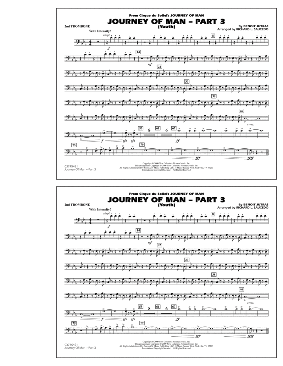 Journey of Man - Part 3 (Youth) - 2nd Trombone