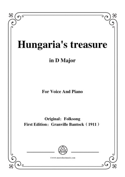 Bantock-Folksong,Hungaria's treasure(Magasan repül a daru),in D Major,for Voice and Piano image number null