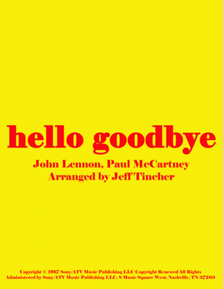 Book cover for Hello, Goodbye