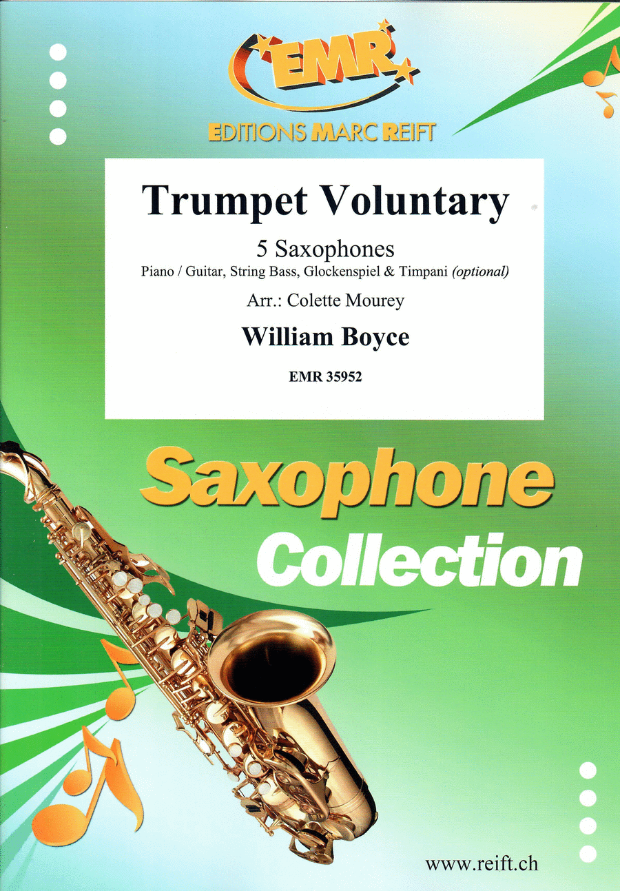 Trumpet Voluntary Saxophone Ensemble scores gallery preview page 1