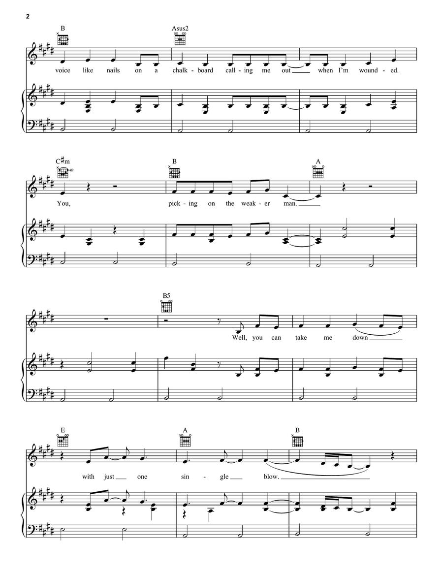 Mean Acoustic Guitar scores gallery preview page 2