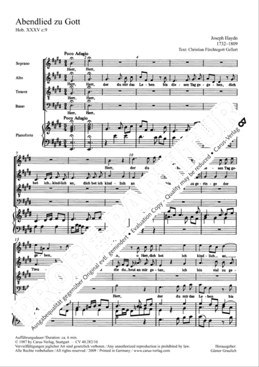 Abendlied zu Gott 4-Part scores gallery preview page 2