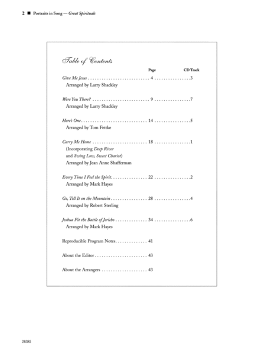 Great Spirituals (Portraits in Song) Piano Accompaniment scores gallery preview page 2