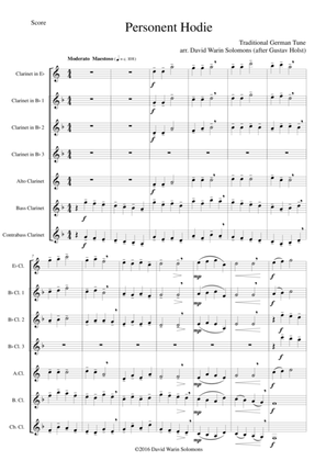 Personent hodie for clarinet choir