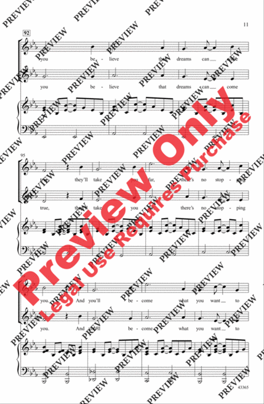 Dream - SoundTrax CD (CD only) Choir scores gallery preview page 11