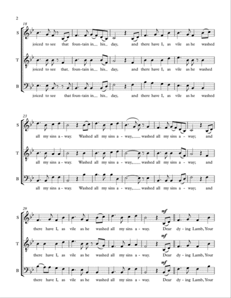 There Is a Fountain Filled with Blood 3-Part scores gallery preview page 2