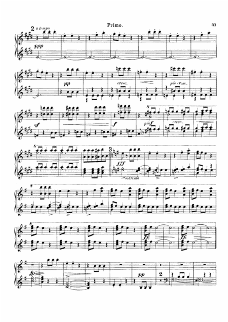 Dvorak Symphony No.9 III, IV, for piano duet(1 piano, 4 hands), PD806