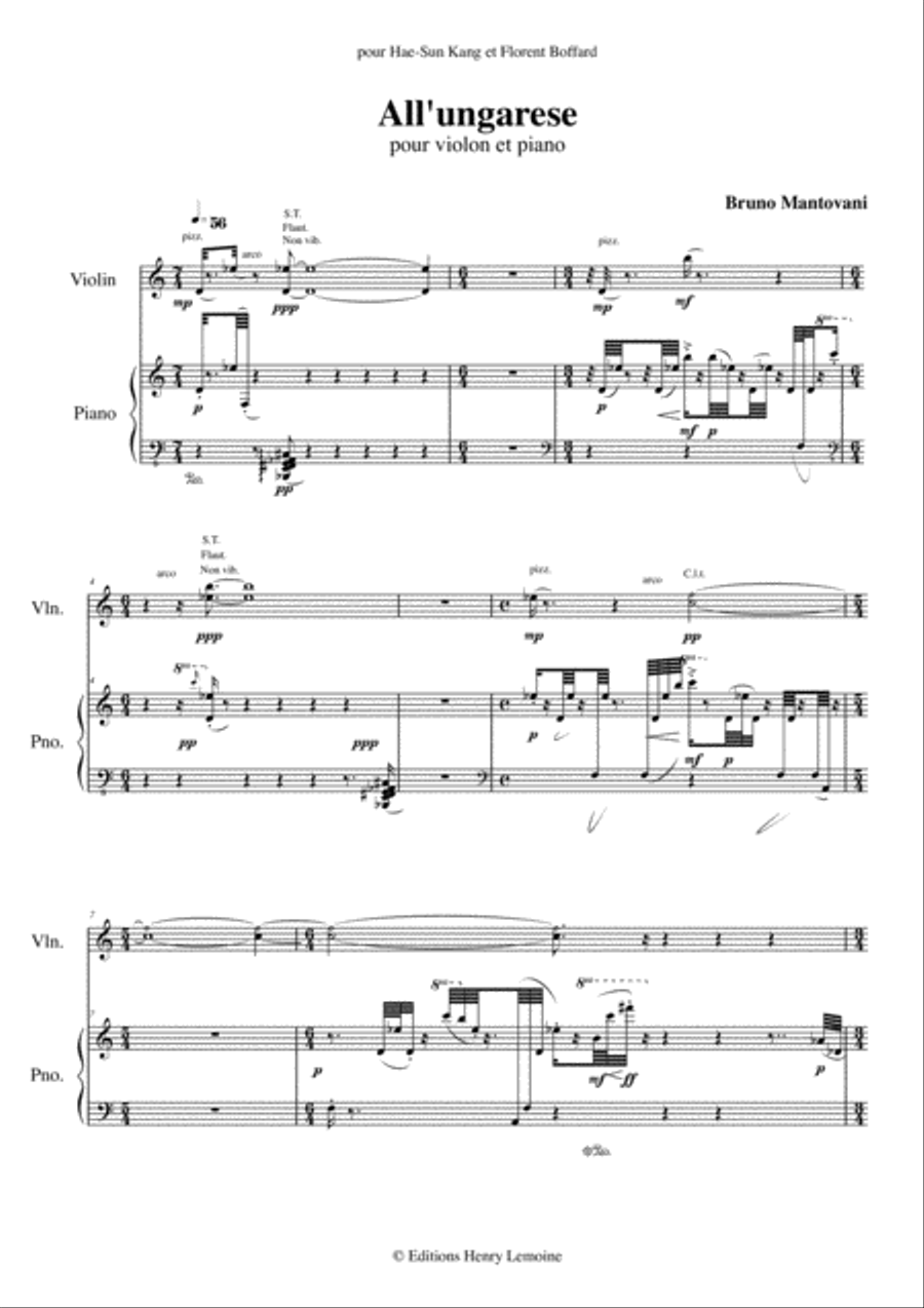 All' ungarese All' ungarese Violin Solo scores gallery preview page 2