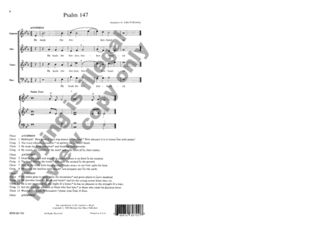 Six Psalm Settings with Antiphons