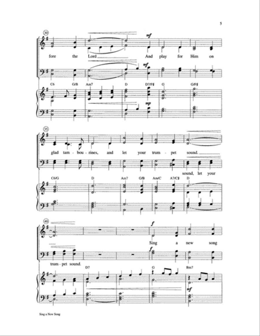 Sing a New Song 4-Part scores gallery preview page 5