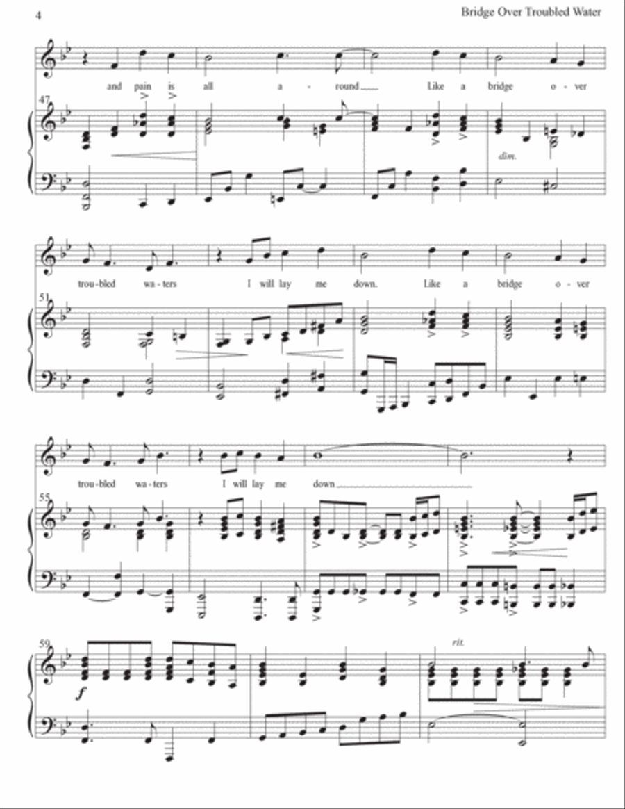 Bridge Over Troubled Water Voice scores gallery preview page 5