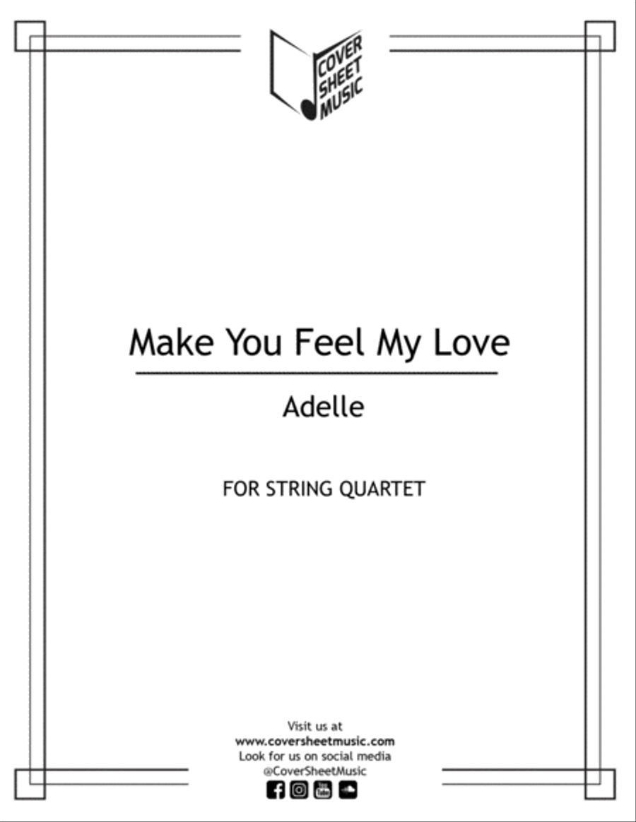 Make You Feel My Love String Quartet scores gallery preview page 1