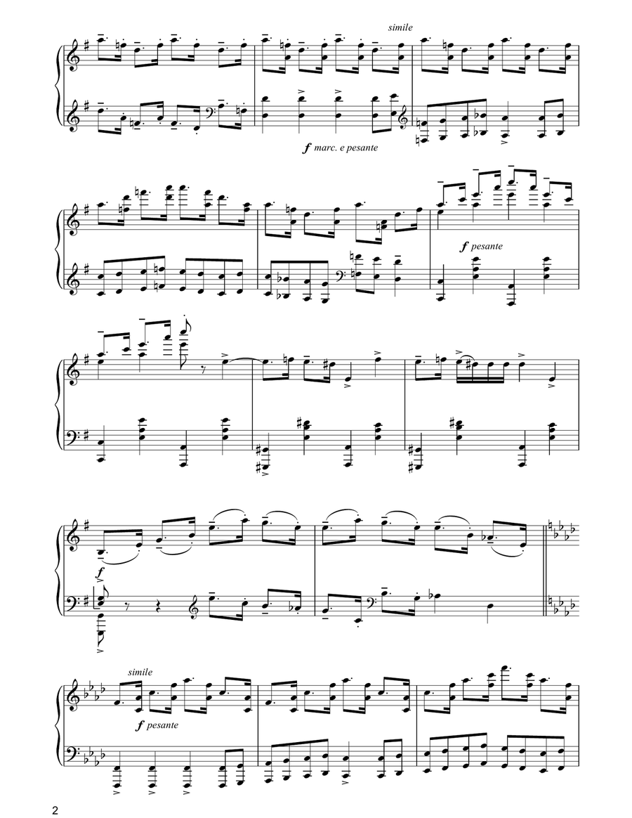 Dance Of The Knights (from Romeo And Juliet) Piano Solo scores gallery preview page 2