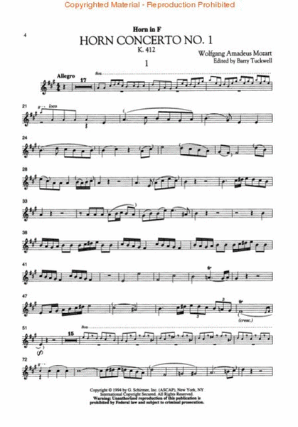 Concerto No. 1, K. 412