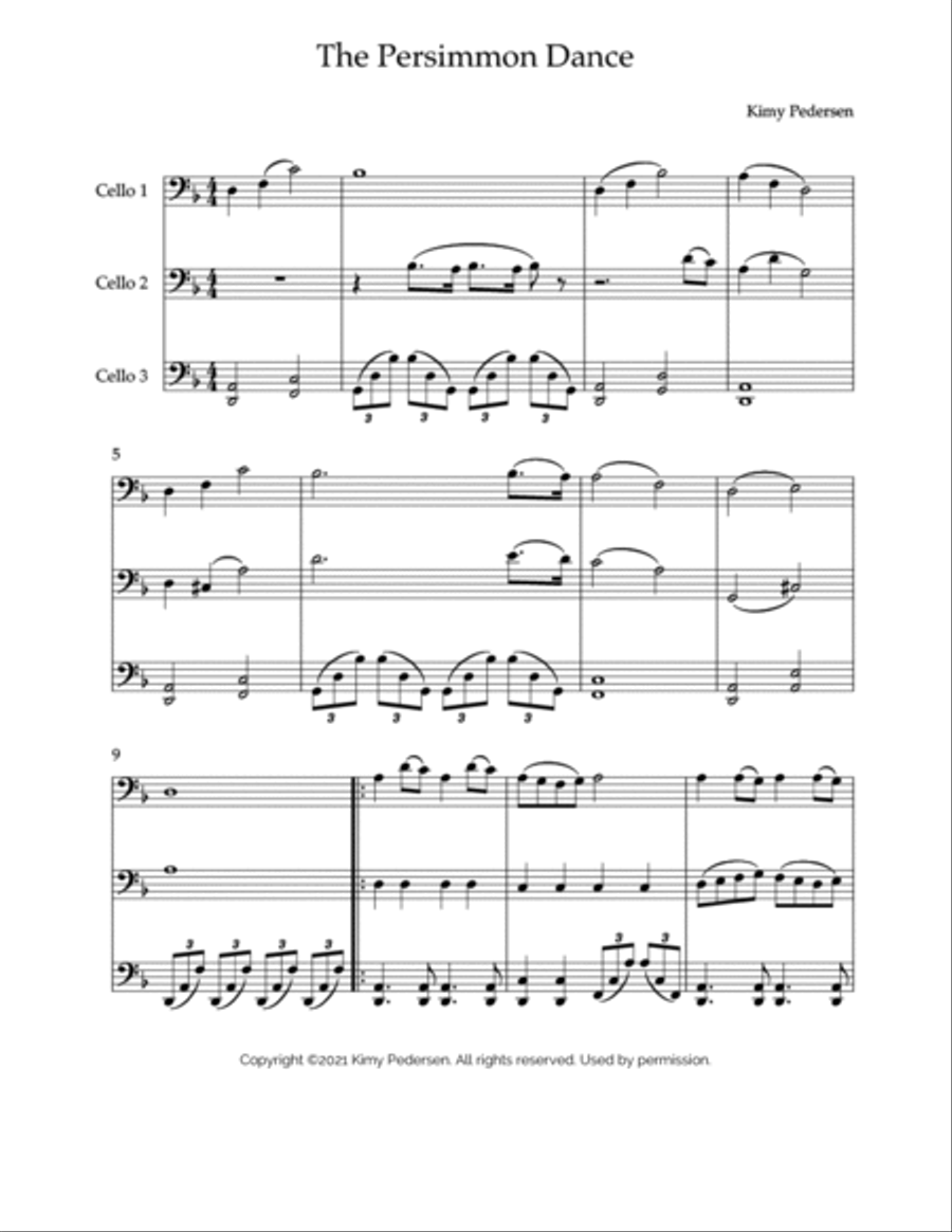 The Persimmon Dance Cello Solo scores gallery preview page 2
