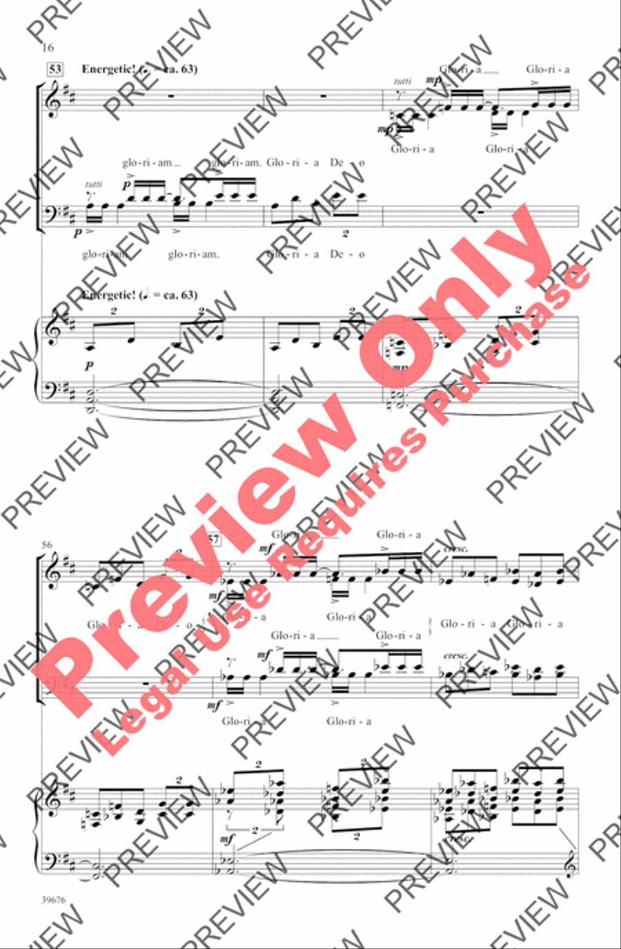 Missa Festiva Missa Festiva 4-Part scores gallery preview page 19