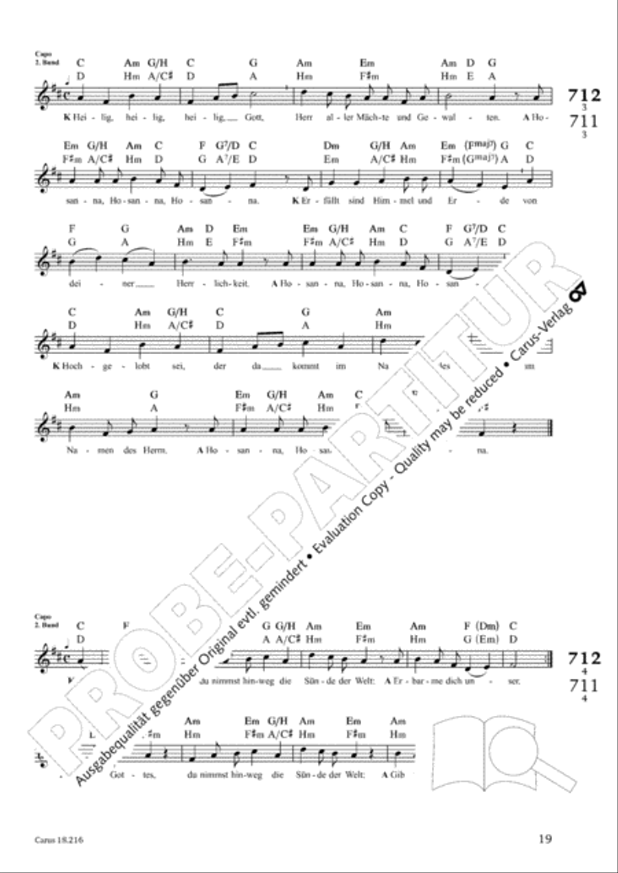Gitarrenbuch zum Gotteslob. Eigenteile Osterreich / Bozen-Brixen Guitar scores gallery preview page 19