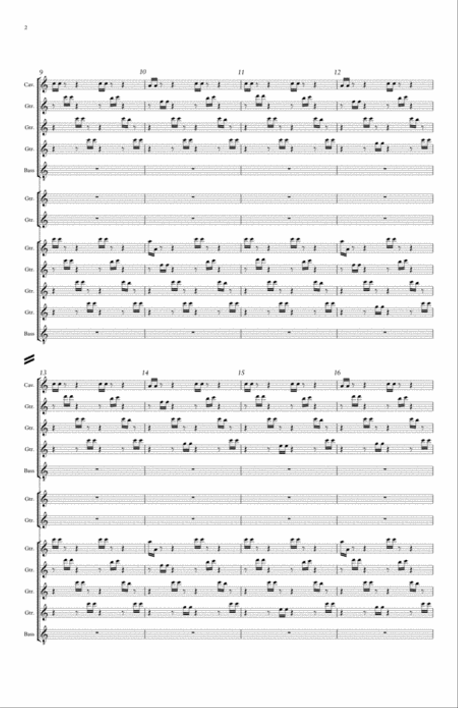 Floating Cities - For Guitar Orchestra (12 Parts) Chamber Orchestra scores gallery preview page 6