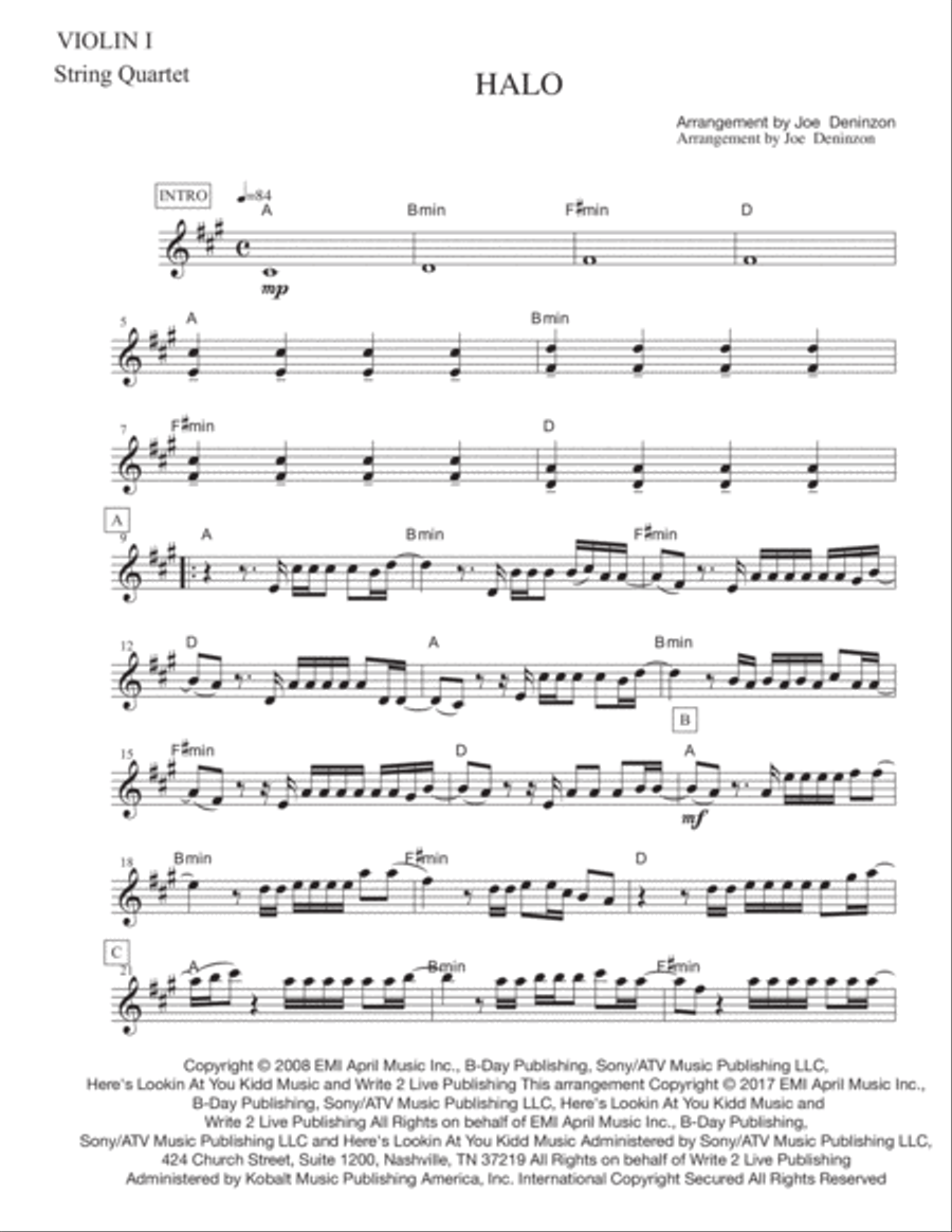 Halo Halo String Quartet scores gallery preview page 6
