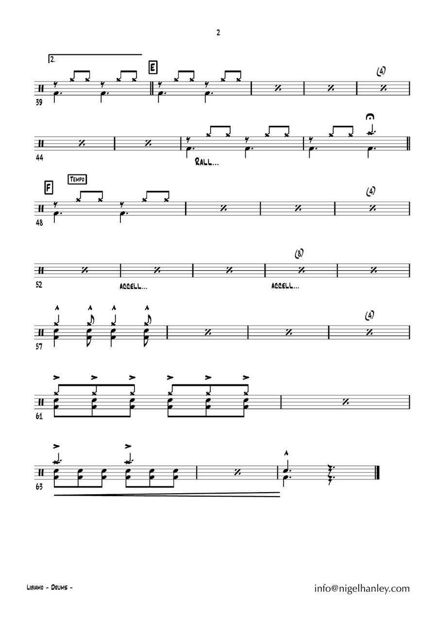 Libiamo Ne Lieti Calici Jazz Ensemble scores gallery preview page 5