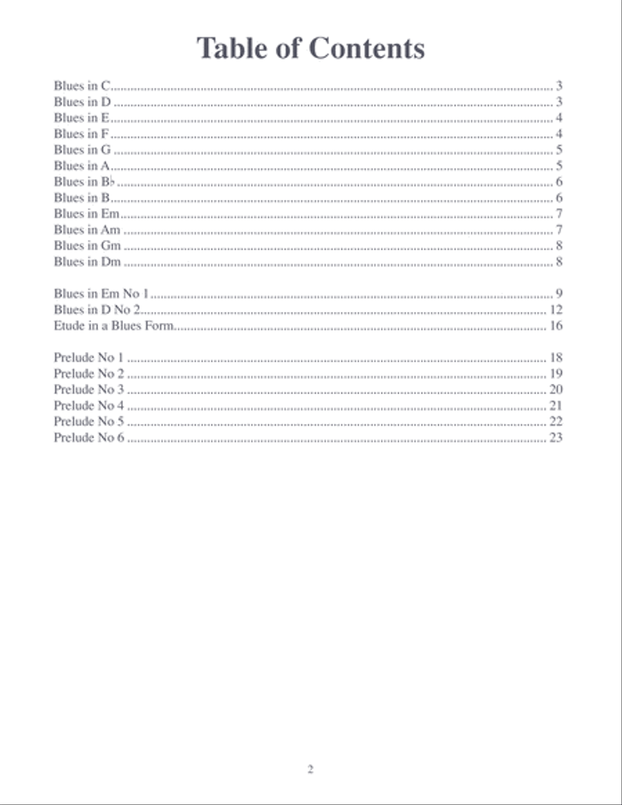 Blues and Jazz Preludes for Classical Guitar Acoustic Guitar scores gallery preview page 3