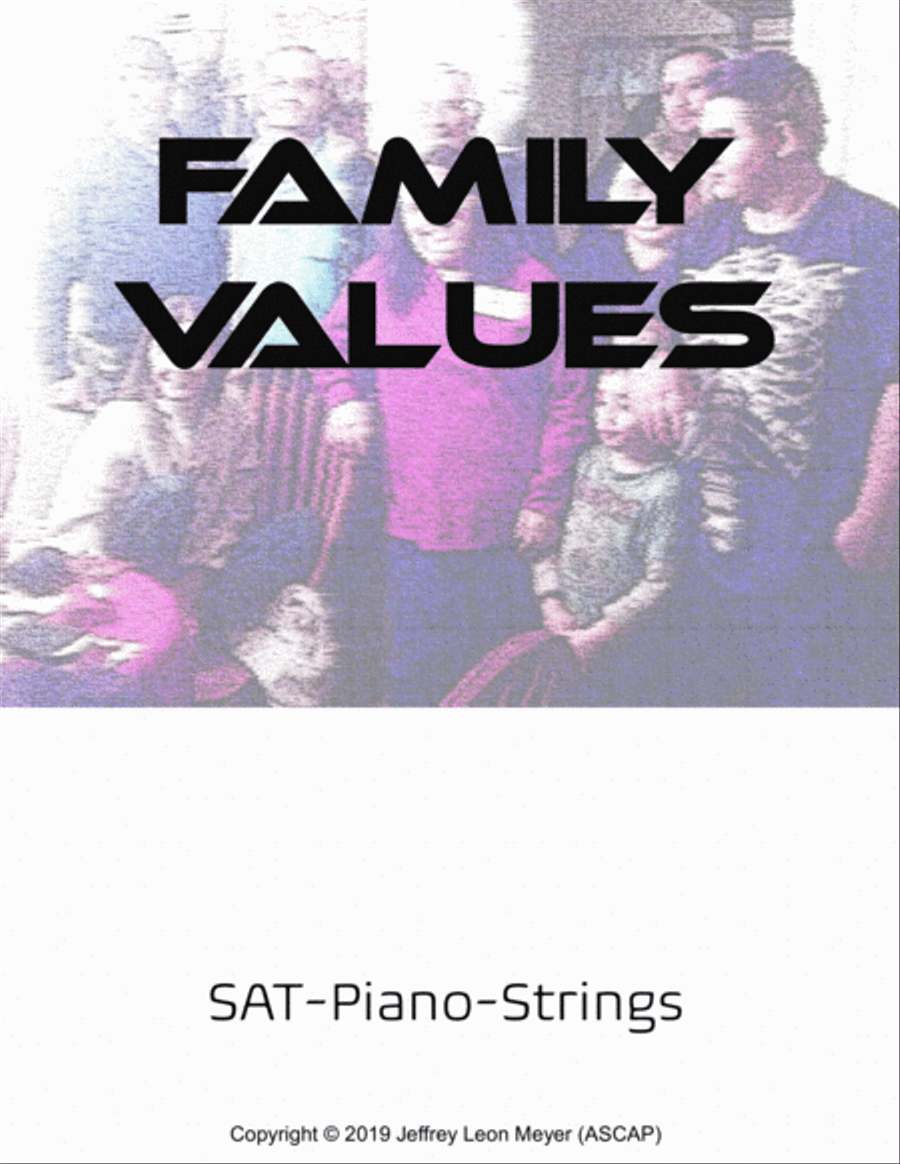 Family Values - SAT-Piano-Strings 4-Part scores gallery preview page 1
