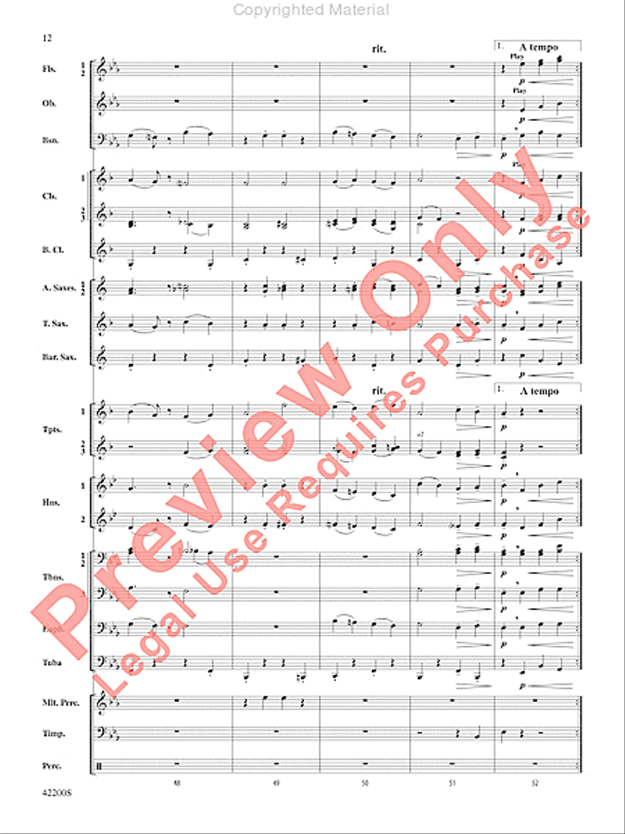 Colonial Song Concert Band scores gallery preview page 11