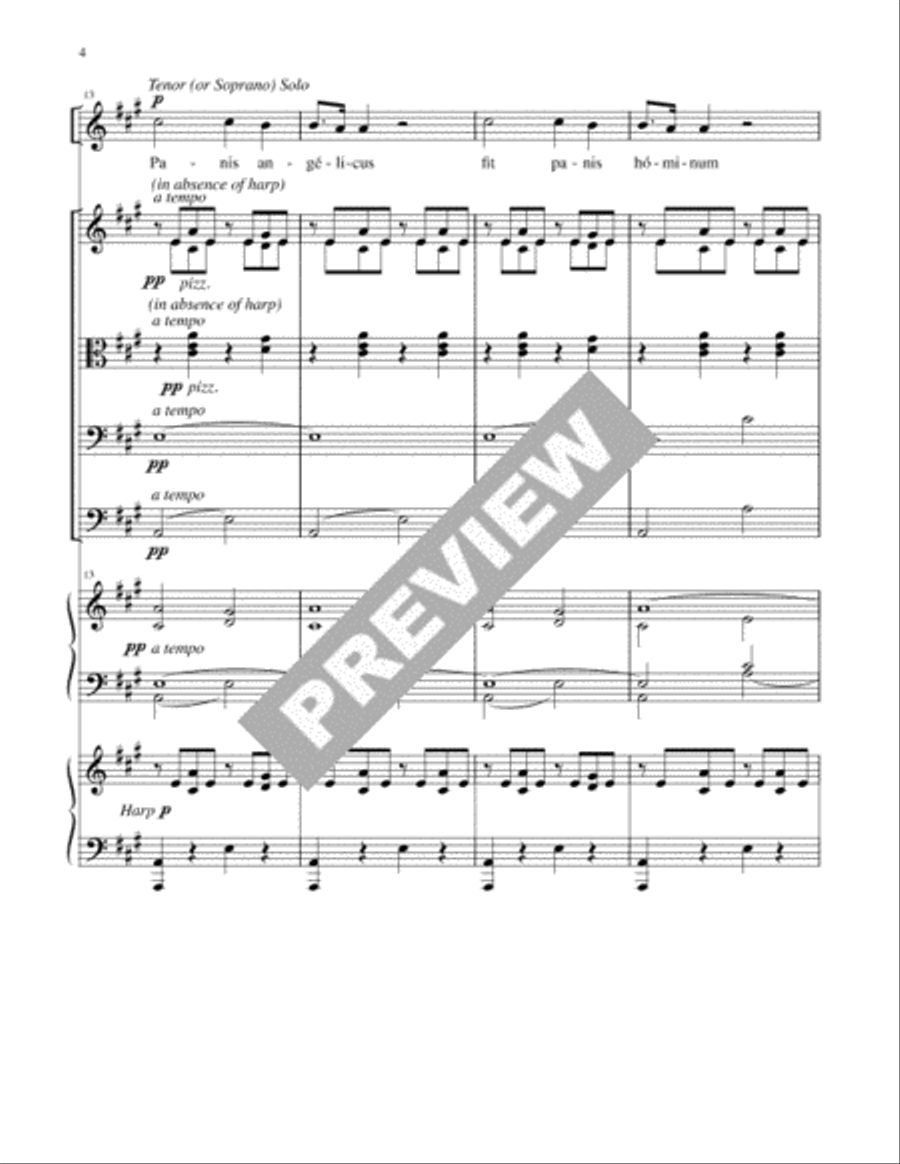 Panis Angelicus - Full Score Cello scores gallery preview page 5