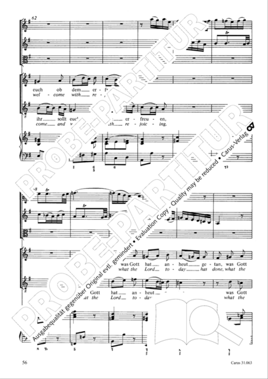 Christians, etch this blessed day (Christen, atzet diesen Tag) 4-Part scores gallery preview page 57