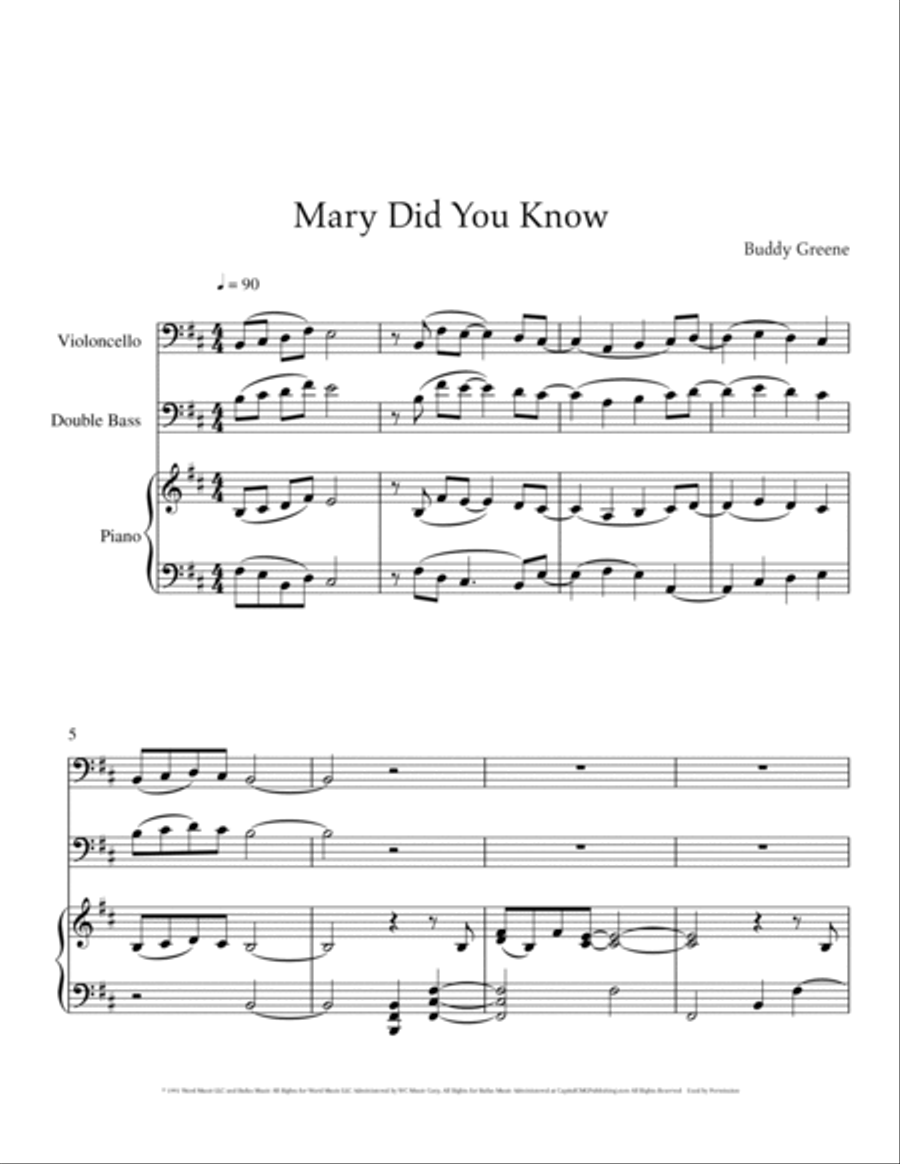 Mary, Did You Know? Small Ensemble scores gallery preview page 2