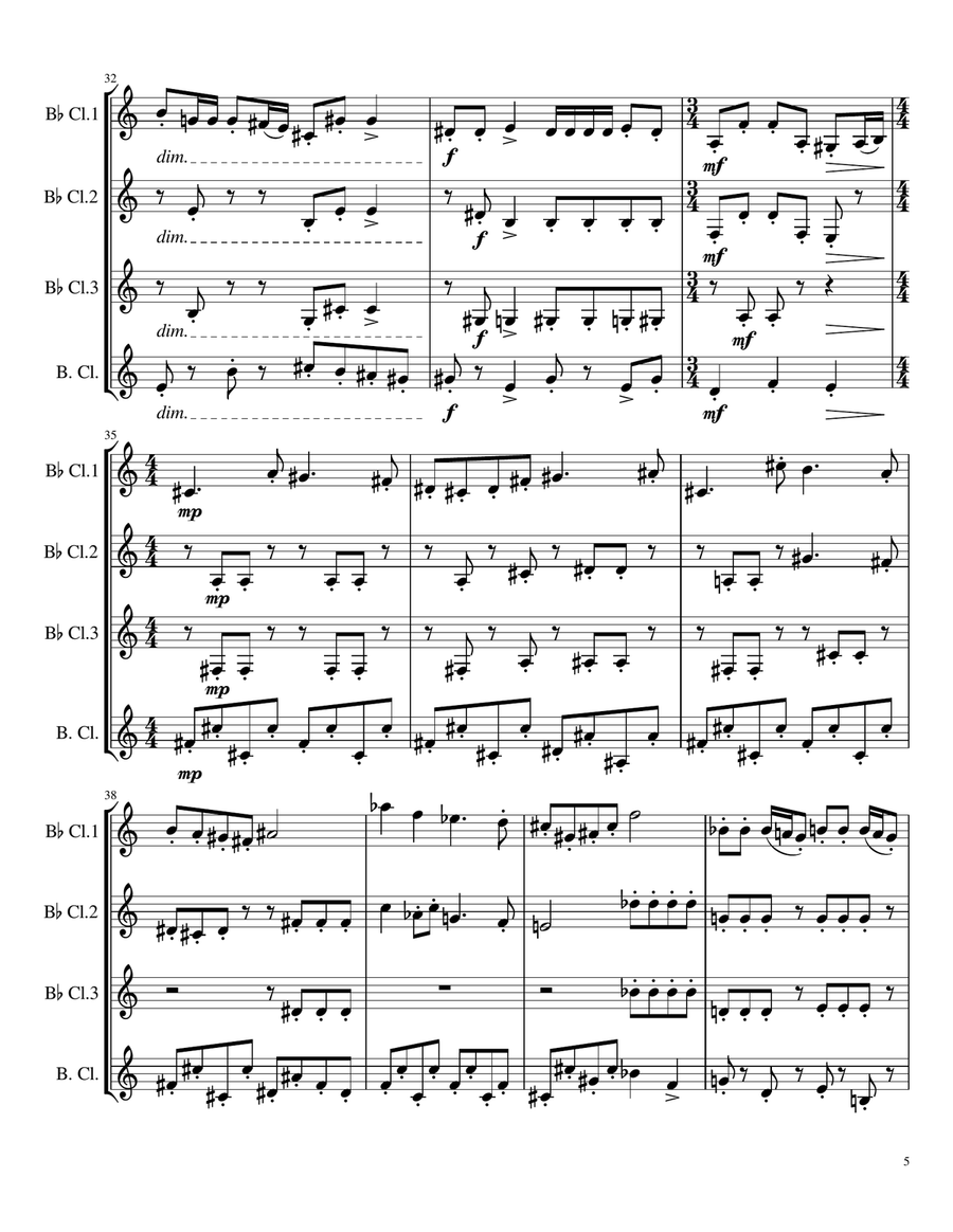 This Is Halloween Woodwind Quartet scores gallery preview page 5