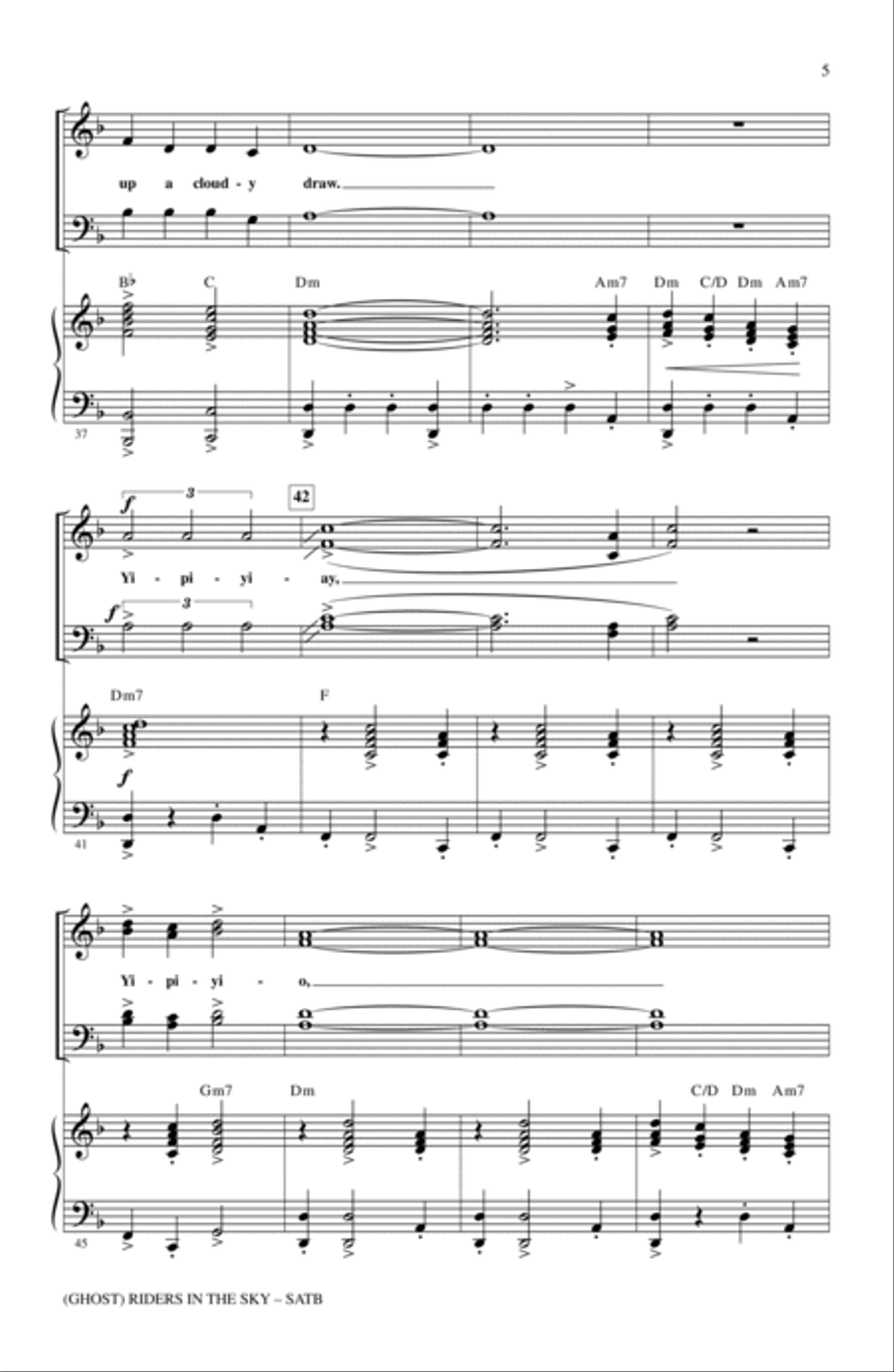 (Ghost) Riders In The Sky (A Cowboy Legend) 4-Part scores gallery preview page 4