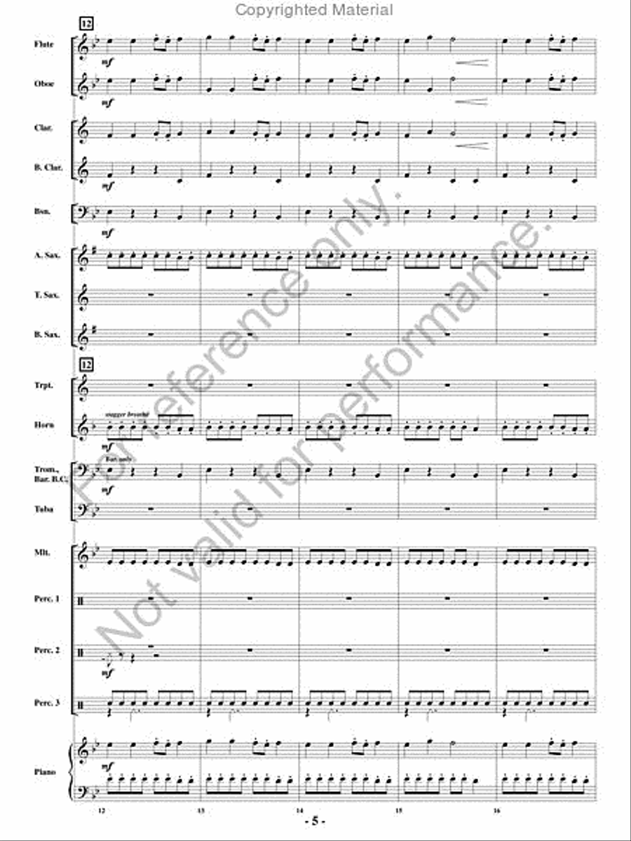 Appalachian Folk Dance Concert Band scores gallery preview page 4