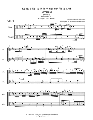 Bach, J.S. - Andante for Two Violas