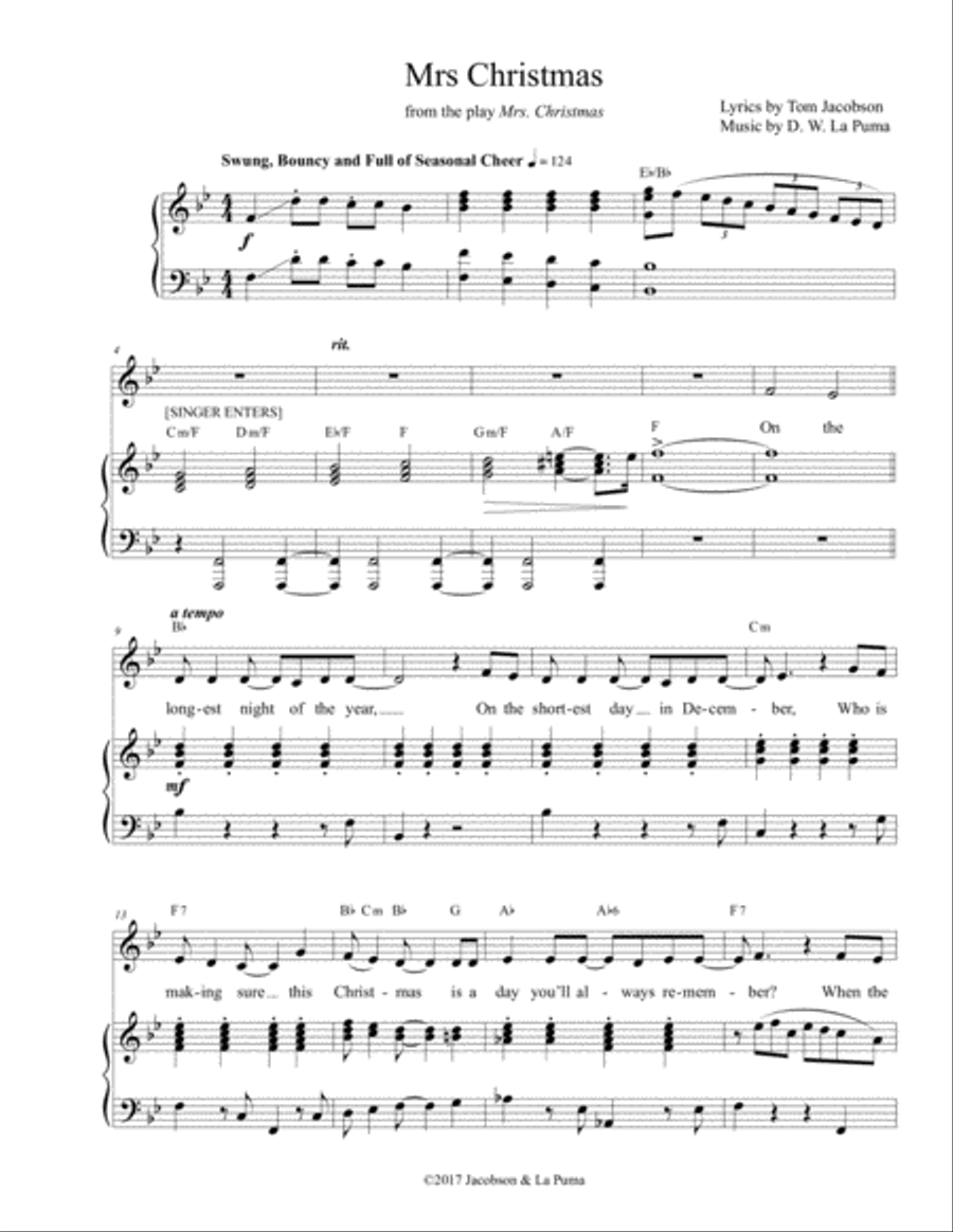 Mrs Christmas Voice scores gallery preview page 1