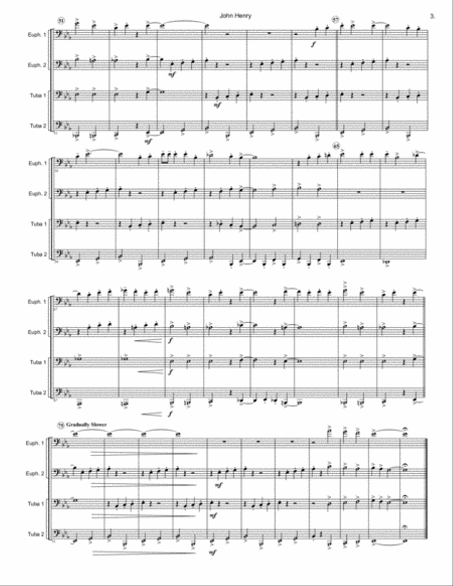 John Henry John Henry Brass Ensemble scores gallery preview page 3