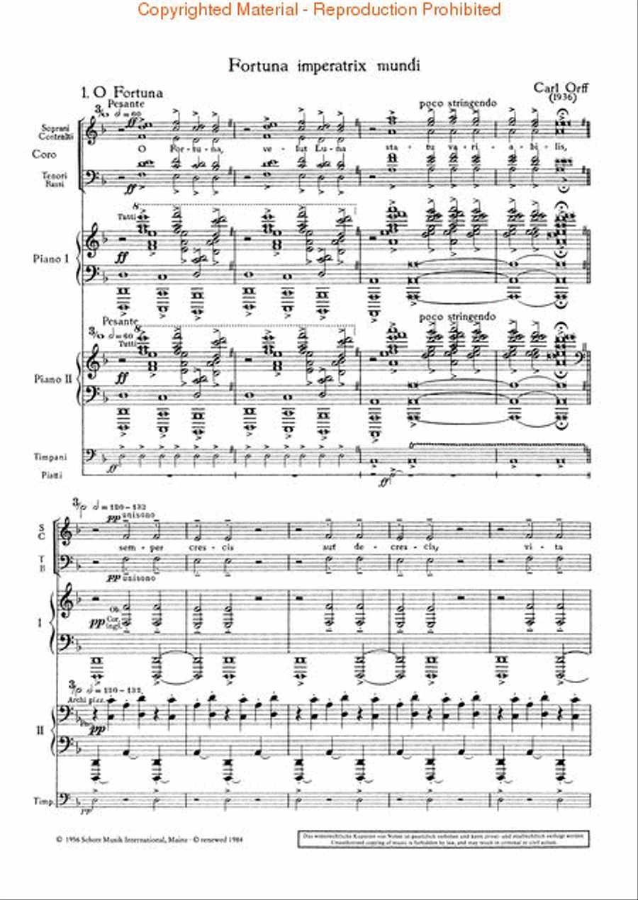Carmina Burana Choir scores gallery preview page 2