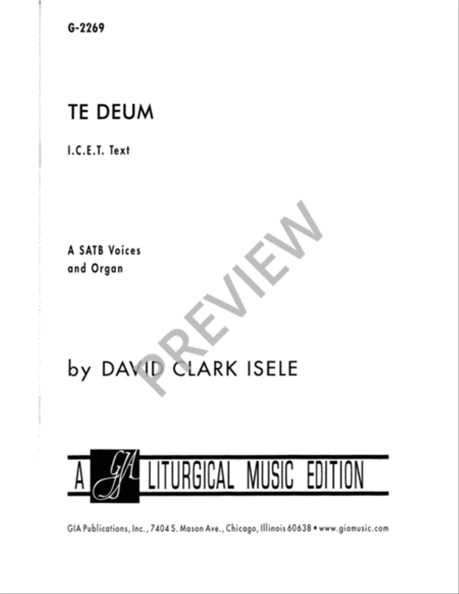 Te Deum 4-Part scores gallery preview page 2