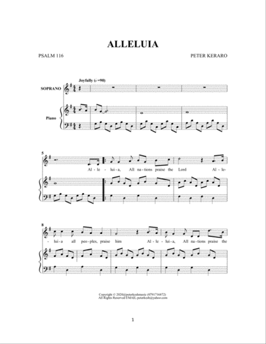 ALLELUIYA Small Ensemble scores gallery preview page 1