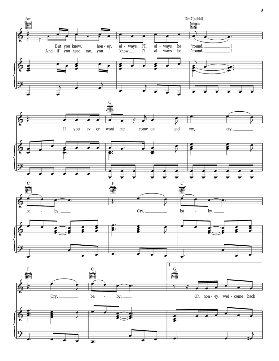 Cry Baby (from the musical A Night With Janis Joplin) Acoustic Guitar scores gallery preview page 3