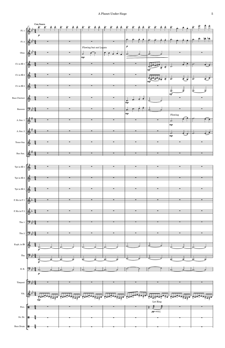 A Planet Under Siege Concert Band scores gallery preview page 5