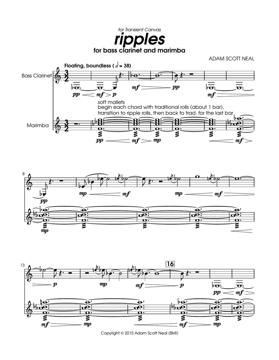 ripples Bass Clarinet scores gallery preview page 6
