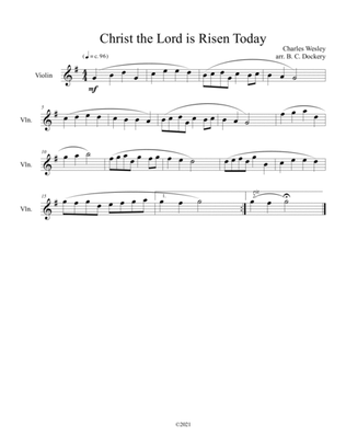 Book cover for Christ the Lord is Risen Today (violin solo)