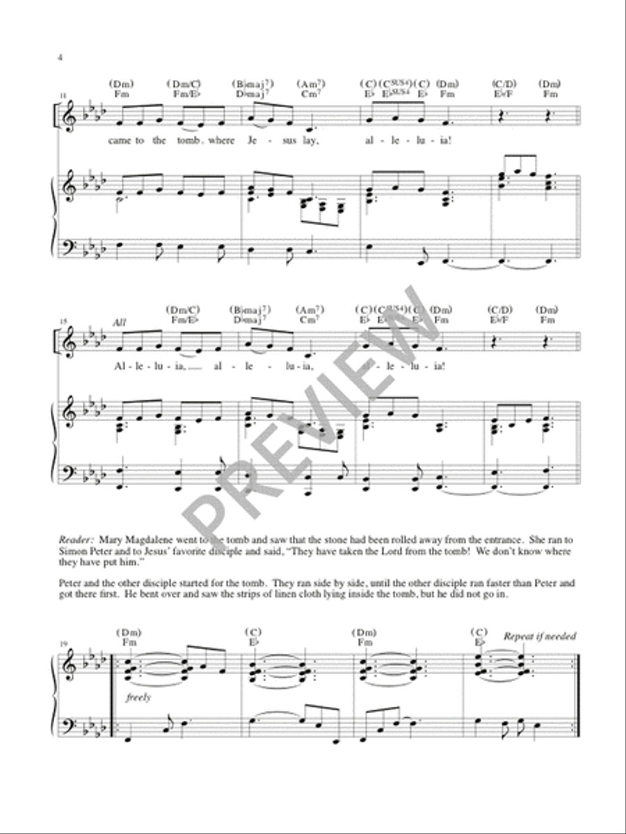 Easter Gospels - F minor edition Flute scores gallery preview page 3