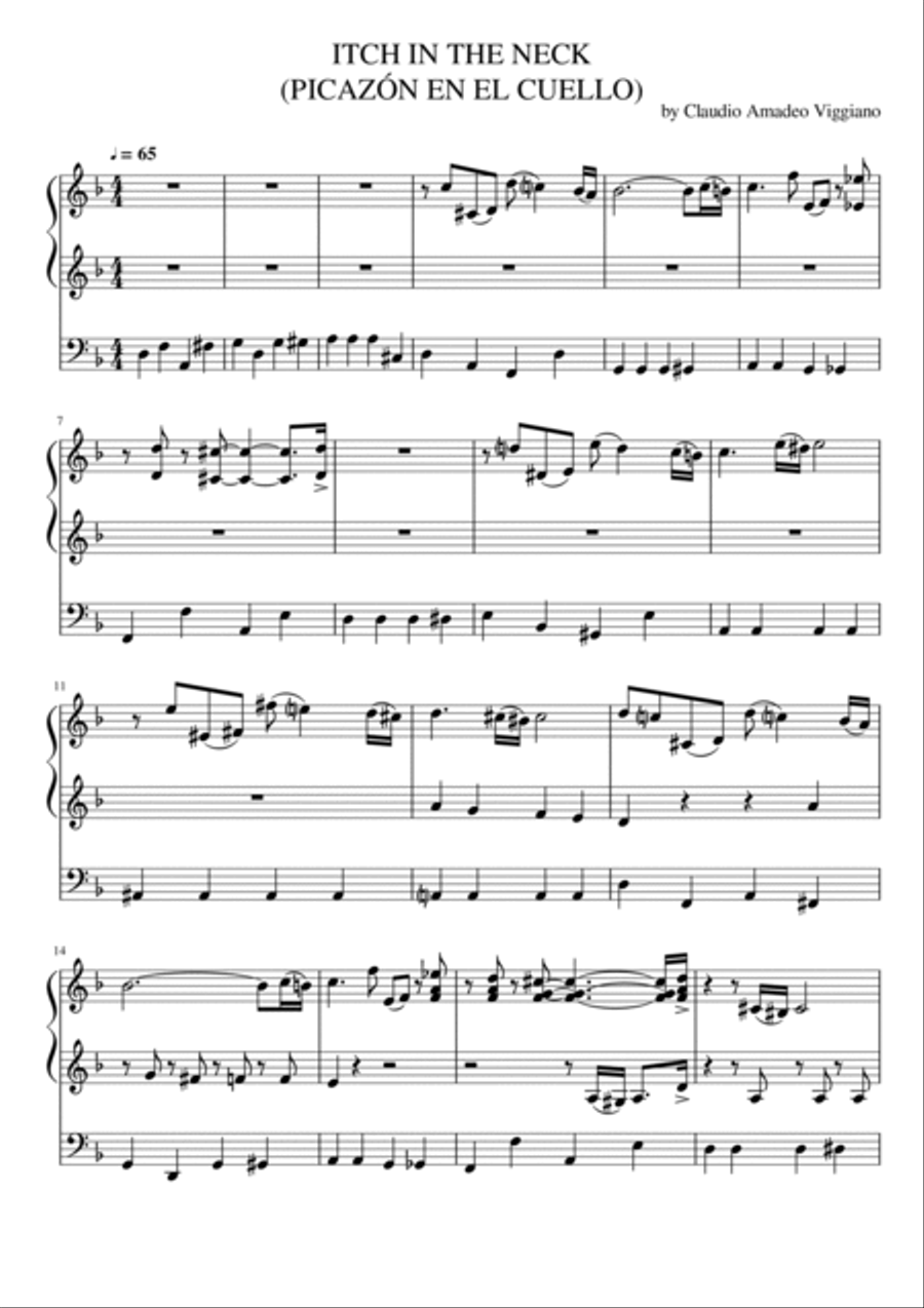ITCH IN THE NECK (PICAZÓN EN EL CUELLO) Chamber Music scores gallery preview page 2