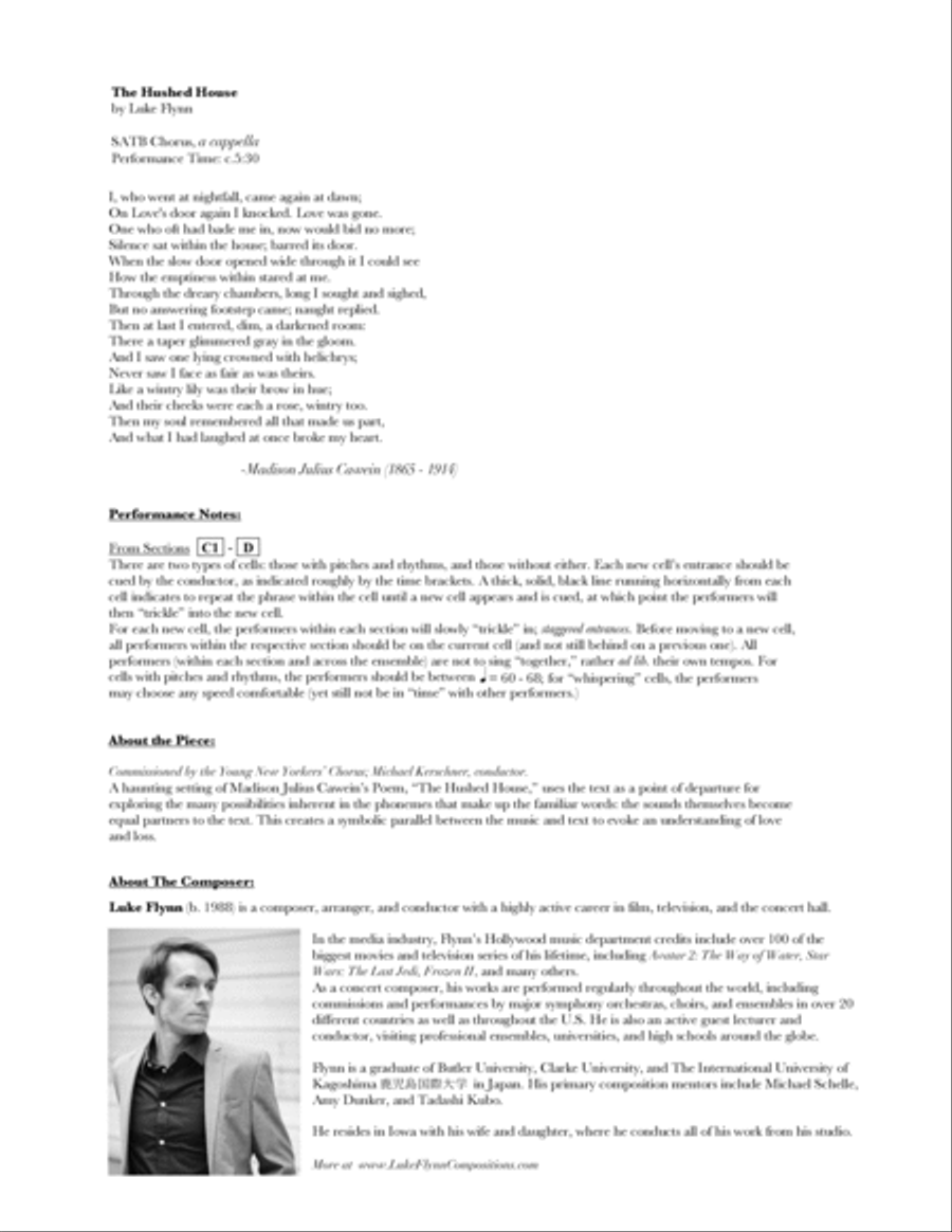 The Hushed House 4-Part scores gallery preview page 2