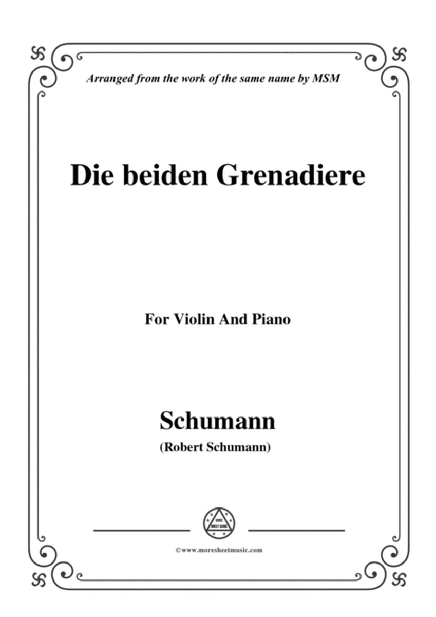 Schumann-Die beiden Grenadiere,for Violin and Piano image number null